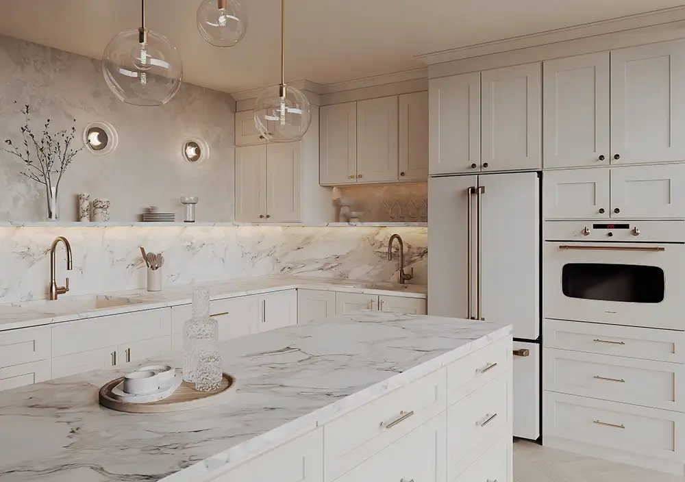 Champagne Maple Shaker Example Kitchen Champagne Maple Shaker Example Kitchen