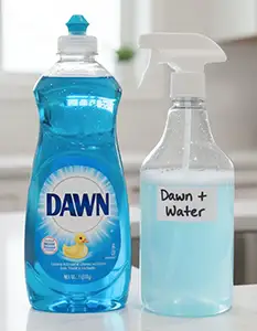 Dish Soap and Water