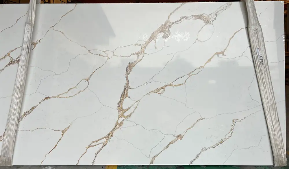 Calacatta Nova Gold Quartz Example