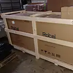 Open-Frame Wood Crate for Assembled Vanities