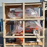 Open-Frame Wood Crate for a Cement Mixer