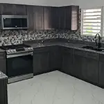 Jarlin: Smoky Gray Kitchen Cabinets