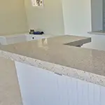 Curava: Himalaya Recycled Glass with 3-inch Mitered Edge